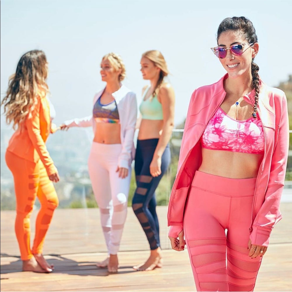 Electric Yoga Hot Pink Neoprenelike Workout Jacket - Picture 2 of 5